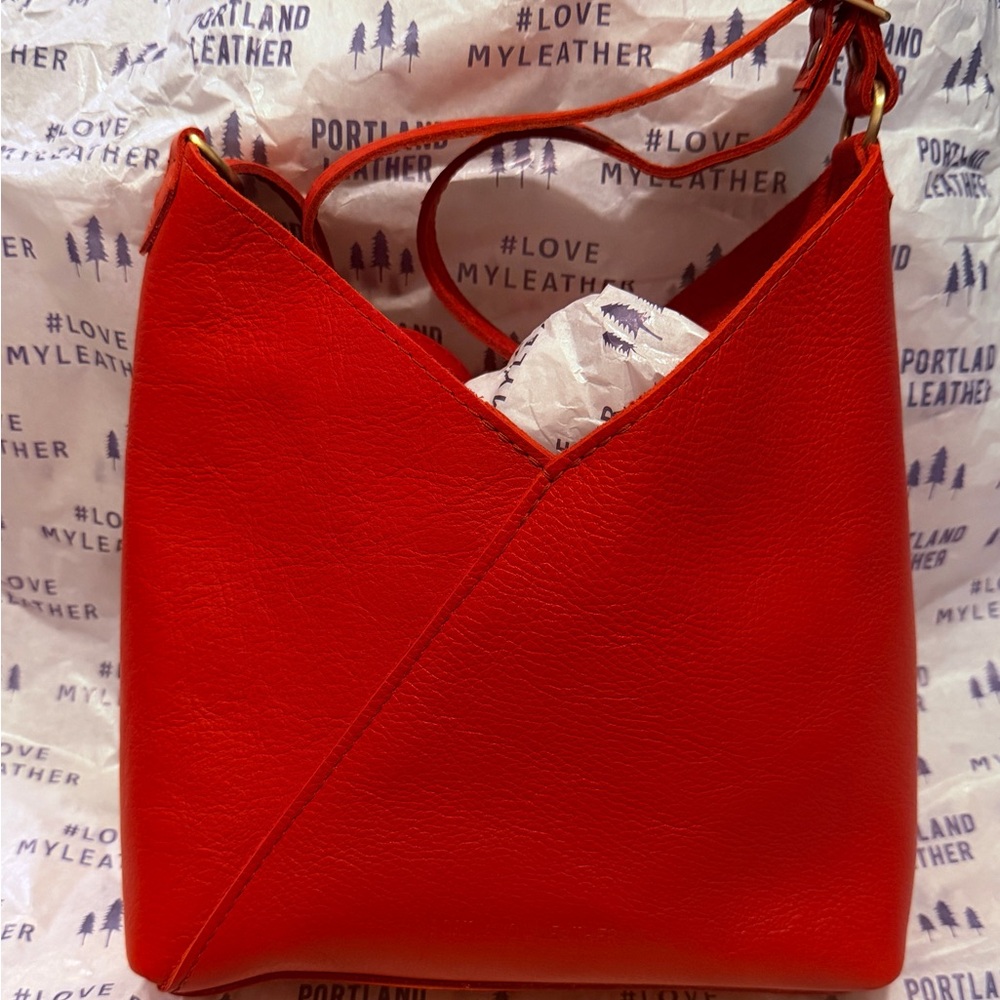 Naomi Shoulder Bag Small Poppy Red Portland Leather Goods NEW